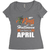 Halloween Kings Are Born In April Women's Triblend Scoop T-shirt