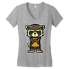 angry raccoon Women's V-Neck T-Shirt