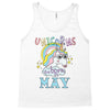 unicorns are born in may cute unicorn Tank Top