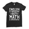 english is important but math is importanter Ladies Fitted T-Shirt