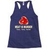 meat is murder tasty tasty murder Racerback Tank