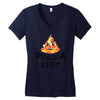 pizza shit Women's V-Neck T-Shirt