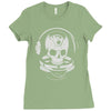 astronaut skull Ladies Fitted T-Shirt