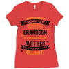 Super Cool Grandson Of A Freaking Awesome Mother Ladies Fitted T-Shirt