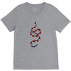 snake red black V-Neck Tee