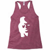sax player lady face optical illusion Racerback Tank