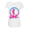 let's play the game eightees Maternity Scoop Neck T-shirt