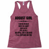 Super August Girl Racerback Tank