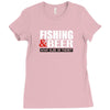 fishing and beer Ladies Fitted T-Shirt