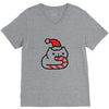 candy cane cat V-Neck Tee