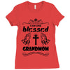 I Am One Blessed Grandmom Ladies Fitted T-Shirt
