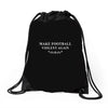 make football violent again Drawstring Bags
