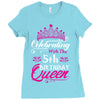 Celebrating With the 5th Birthday Queen Ladies Fitted T-Shirt