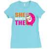 She Wants The D - Dunkin Donuts Ladies Fitted T-Shirt