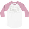 life short smile advice wisdom 3/4 Sleeve Shirt