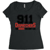 911 dispatcher heroes black logo Women's Triblend Scoop T-shirt