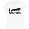 i shotgun zombies funny t shirt dead apocalypse s 3xl Ladies Fitted T-Shirt