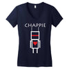 chappie robot movie logo Women's V-Neck T-Shirt