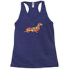 dachshund flower 2 Racerback Tank