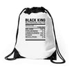 black king nutrition facts Drawstring Bags
