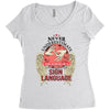 who knows sign language Women's Triblend Scoop T-shirt