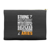 Strong Independent Motivated Aries Accessory Pouches