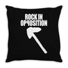 rock in opposition Throw Pillow
