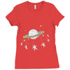 saturn go round Ladies Fitted T-Shirt