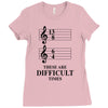 13/8 6/4 These Are Difficult Times Ladies Fitted T-Shirt