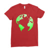 Earth Themed Funny Ladies Fitted T-Shirt