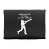 alternatives to war play cricket batting anti war stencil tour Accessory Pouches