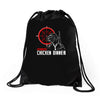 battle ground winner winner chicken dinner Drawstring Bags