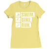 v6 swim bike run Ladies Fitted T-Shirt