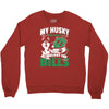 my husky is in charge! Crewneck Sweatshirt