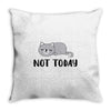 Cat Says Not Today Throw Pillow