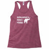 anything unrelated to elephants is irrelephant Racerback Tank