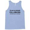 im not an alcoholic im a drunk t shirt x large funny beer pong keg par Tank Top