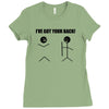 i've got your back t shirt tee funny novelty tee pun stick figure joke Ladies Fitted T-Shirt