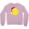 smiley face wears santa hat merry christmas Crewneck Sweatshirt