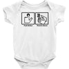push button receive bacon t shirt funny awesome nerdy geeky humor tee Baby Onesie
