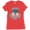 crazy penguin lady Ladies Fitted T-Shirt