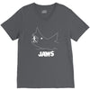 jaws chalk board movie licensed cotton blend adult V-Neck Tee