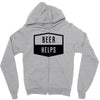 beer helps Zipper Hoodie