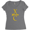 cross country running Women's Triblend Scoop T-shirt