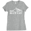blue cat records Ladies Fitted T-Shirt