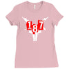 187 ,fight ,gang,waffe,gun,film,neu Ladies Fitted T-Shirt