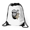 hockey mask halloween Drawstring Bags