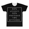 50 % unicorn (White) All Over Men's T-shirt