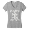 real men love cats (2) Women's V-Neck T-Shirt