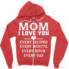 I Love You Mom Zipper Hoodie